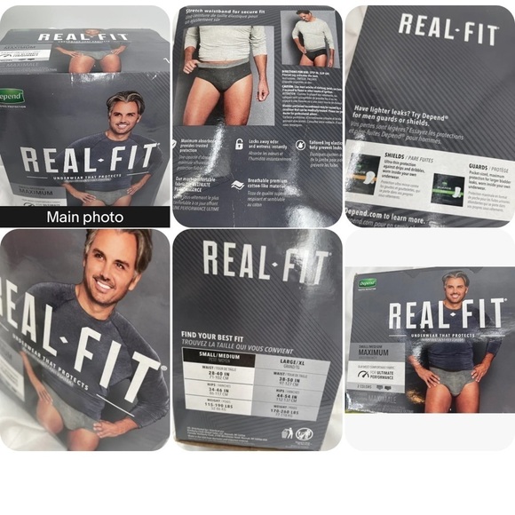 Depend Real Fit Underwear for Men  Maximum Absorbency 14 Count Small / Medium - Picture 2 of 2